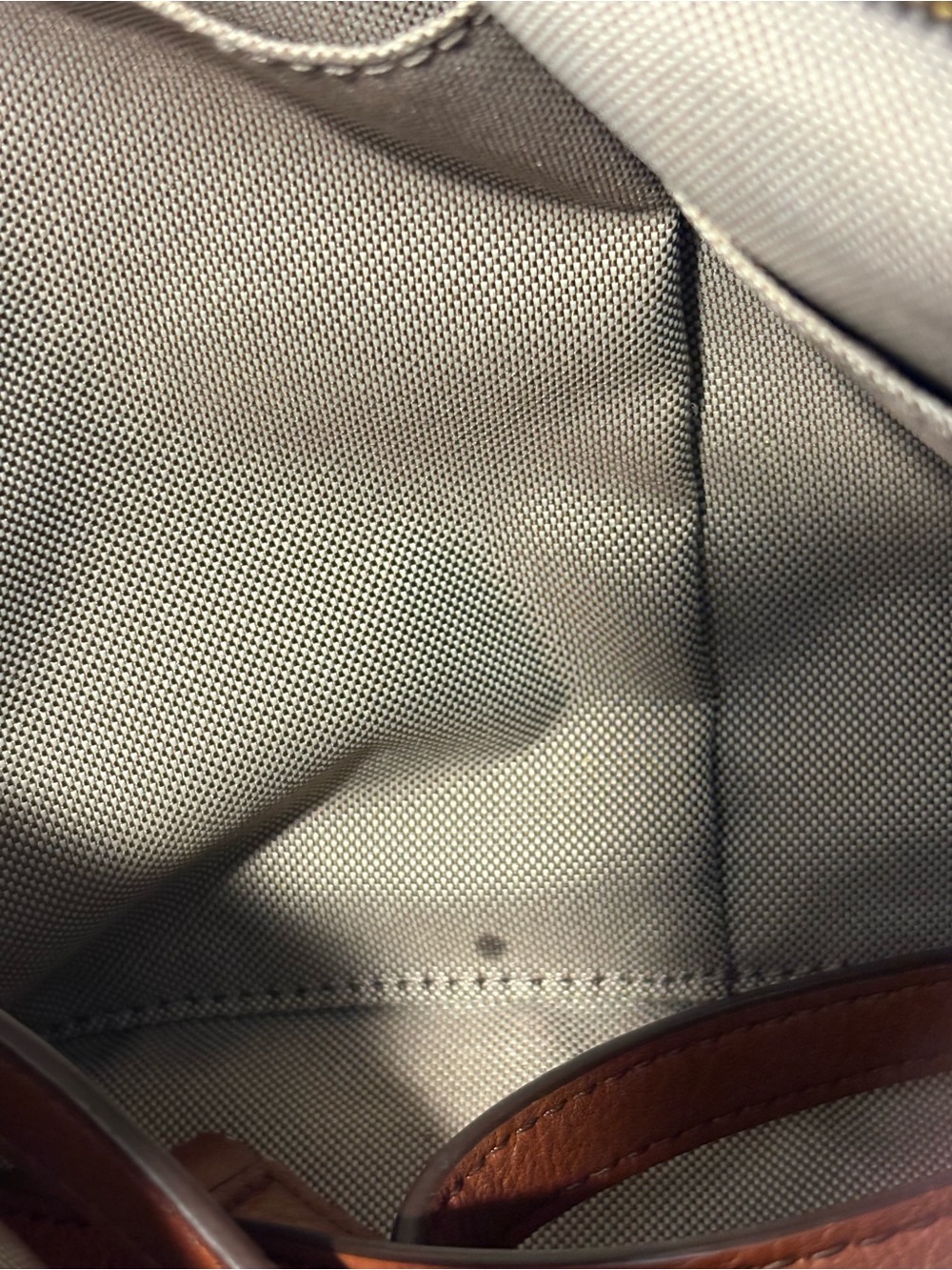 Fossil Cognac Leather Satchel with Removable Strap - Picture 4 of 4